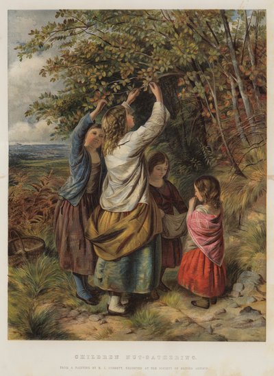 Niños recogiendo nueces de Edward John Cobbett